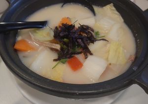 MORE LIKE SIGNATURE VEGETABLE MILK SOUP WHERE IS THE VEG FISH ONLY FOUND A FEW SMALL SLICES INSIDE HOW STINGY CAN U BE SMALL PORTION FOR $16.80 at Zi Zai Vegetarian 自在齋 - West Coast in West Singapore