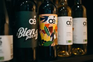 Selection of vegan wines at Cabane du 12 in Nice