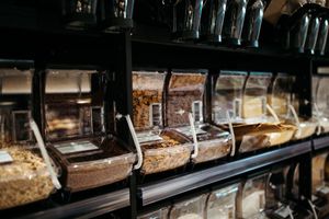 A lot of items in bulk (you can fill your own container) at Cabane du 12 in Nice