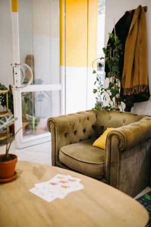 Comfy armchair to try a cookie or brioche at Cabane du 12 in Nice