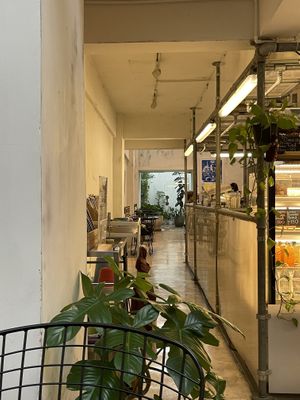 Inside - divided into 2 areas  #Veganuary at Broccoli Revolution - Charoenkrung in Bangkok