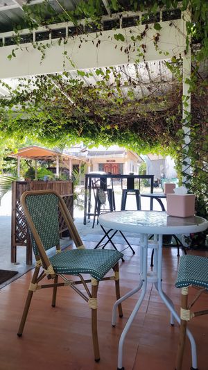 Outside seating area at Apple Tree Cafe in Phuket