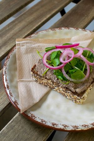 Smorgasbord (Open rye sandwich)  at Rask in Derby