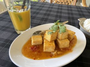 Sweet chilli sticky tofu  at Thai Me in Krabi