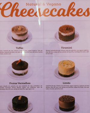 Cheesecakes veganas at Fontes in Rio De Janeiro
