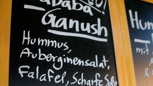 menu at Falafel Sababa in Berlin