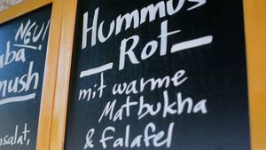 menu at Falafel Sababa in Berlin