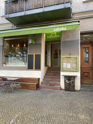 Outside  at Falafel Sababa in Berlin