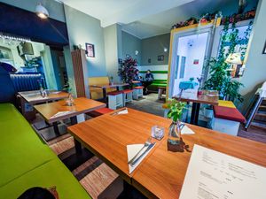 Inside of Falafel Sababa at Falafel Sababa in Berlin