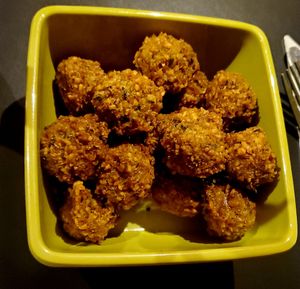 Tiny delicious falafe at Falafel Sababa in Berlin