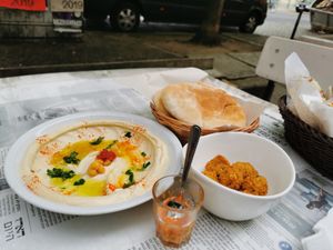 Hummus & Falafel  at Falafel Sababa in Berlin