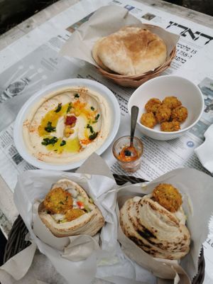 Hummus & Falafel  at Falafel Sababa in Berlin