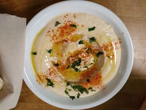 Hummus at Falafel Sababa in Berlin