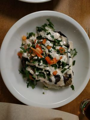 Grilled eggplant at Falafel Sababa in Berlin