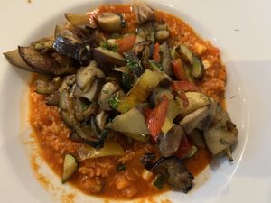 Tomato couscous with sautéed vegetables   at Seepferdchen in Zingst
