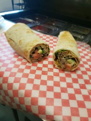 vegan wrap at The Good Lands Cafe in Winnipeg