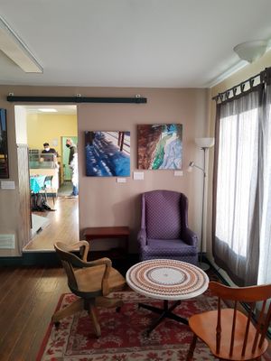 So comfy at The Good Lands Cafe in Winnipeg