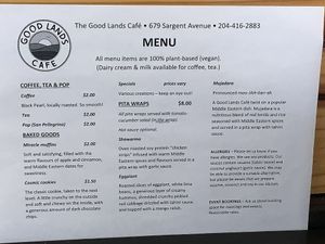   at The Good Lands Cafe in Winnipeg