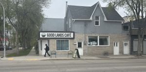 Restaurant on the corner   at The Good Lands Cafe in Winnipeg