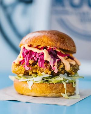 Southern Fried burger at Ninety Nine Bar and Kitchen in Aberdeen