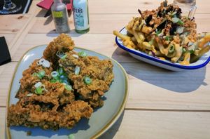 Wings & loaded fries at Ninety Nine Bar and Kitchen in Aberdeen