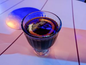 Hot cider. at Nixta Taqueria in Austin