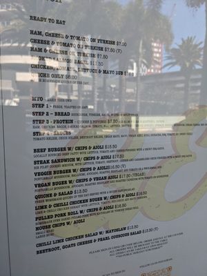 Lunch menu - vegan burger + chips at Gasoline Espresso in Fortitude Valley