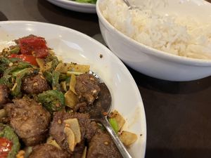 Cumin mock lamb #Veganuary at Crouching Tiger in Redwood City