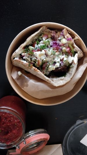 Full of nice ingredients at Sababa - Oud West in Amsterdam