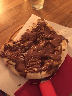 Pinsa With vegan chocolate cream  at Pinsa Manufaktur in Stuttgart