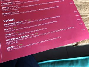 part of the menu   at Pinsa Manufaktur in Stuttgart