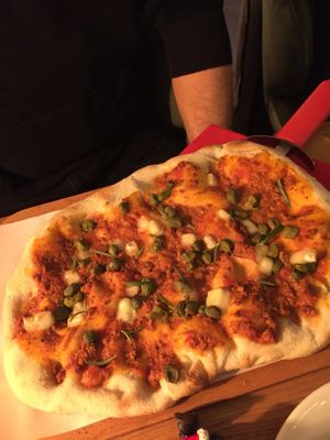 Pinsa Bolognese Vegan (~10€) at Pinsa Manufaktur in Stuttgart