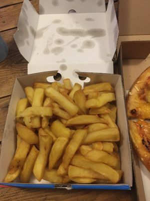 Vegan friendly chips. Huge portion.  at Hylton Pizza in Sunderland