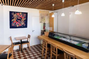 Small and cozy sushi restaurant as authentic Japanese one :) at Zen Sushi in Helsinki