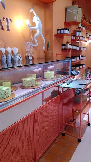 Typical Chalvas in the fridge but they have honey so it's not vegan at Wild Souls in Athens