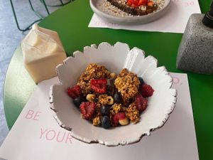 Chunky Granola gone wild (peanut milk)  at Wild Souls in Athens