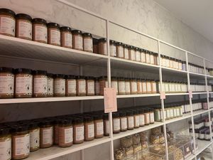 Nut butter offerings  at Wild Souls in Athens