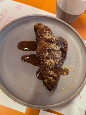 croissant with filling at Wild Souls in Athens