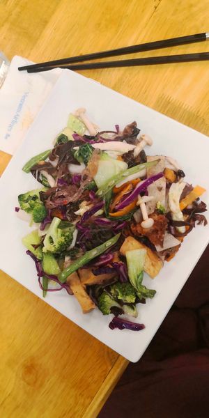 Fried glass noodles at Buddha Belly in Ninh Binh