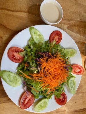 And fresh vegs salad  at Buddha Belly in Ninh Binh
