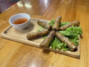 Spring rolls  at Buddha Belly in Ninh Binh