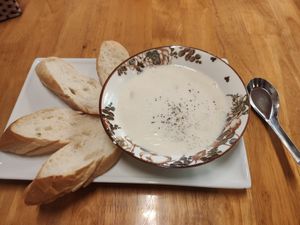 Mushroom soup #Veganuary at Buddha Belly in Ninh Binh