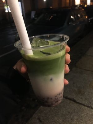 Iced Adzuki Matcha Latte  at Soi & Co in Berlin