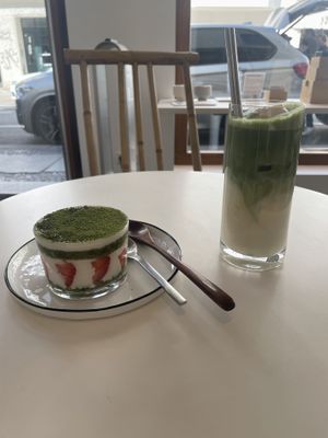&Matcha Latte with soy ice cream   at Soi & Co in Berlin