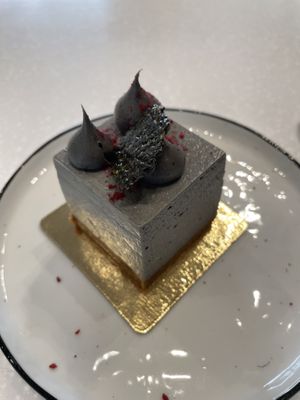Black Sesame Cake - a piece of art  at Soi & Co in Berlin