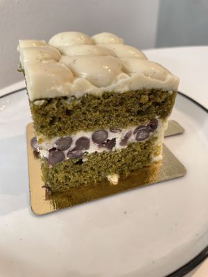 Matcha layer cake  at Soi & Co in Berlin