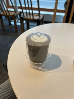 coffee looks nice, wish the glass would be cleaner tho   at Soi & Co in Berlin