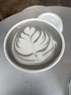 Black sesame latte with soy  at Soi & Co in Berlin