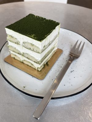 delicious matcha tiramisu  at Soi & Co in Berlin
