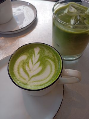 "Matcha Latte" and "Iced Matcha" at Soi & Co in Berlin